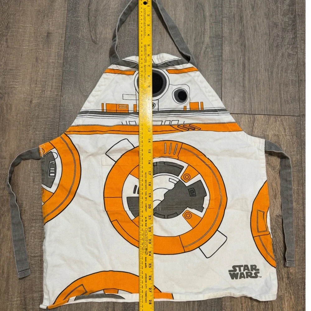 Williams Sonoma Star Wars BB-8 Kids Apron White Orange Cotton 6098260